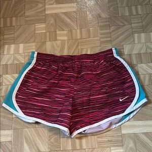 Girls Nike Pink and Blue Athletic Shorts Dri-FIT